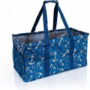 Extra Large Utility Tote Bag-Oversized Collapsible Reusable Wire Frame Rectangle